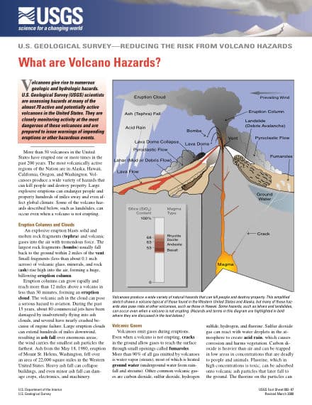 What are volcano hazards?: first page of the English original